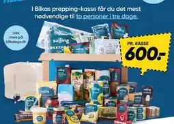 Bilka i Bilkas prepping-kasse får du det mest nødvendige til to personer i tre dage tilbud