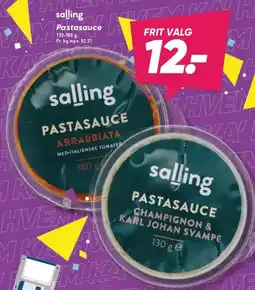 Bilka SALLING Pastasauce tilbud