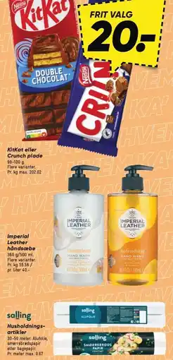 Bilka KitKat eller Crunch plade tilbud