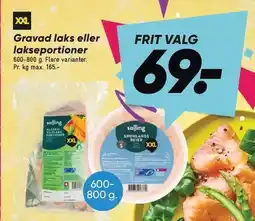 Bilka SALLING Gravad laks eller lakseportioner tilbud