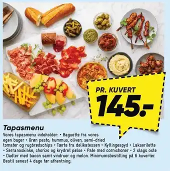 Bilka Tapasmenu tilbud