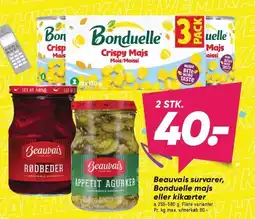 Bilka Beauvais survarer, Bonduelle majs eller kikærter tilbud