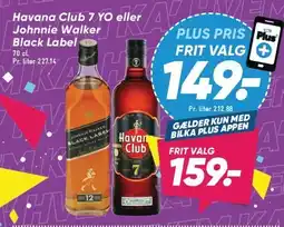 Bilka Havana Club 7 YO eller Johnnie Walker Black Label tilbud