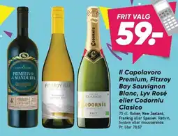 Bilka Il Capolavoro Premium, Fitzroy Bay Sauvignon Blanc, Lyv Rosé eller Codorniu Clasico tilbud