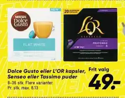 Bilka Dolce Gusto eller L'OR kapsler, Senseo eller Tassimo puder tilbud