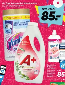 Bilka A+ Pure senses eller Vanish pulver tilbud