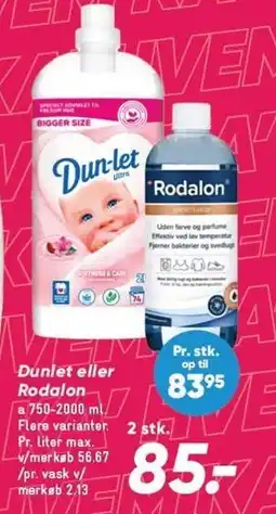 Bilka Dunlet eller Rodalon tilbud