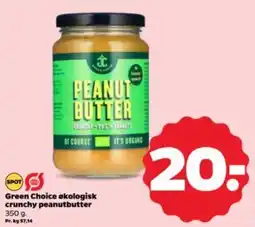 Netto Green Choice økologisk crunchy peanutbutter tilbud