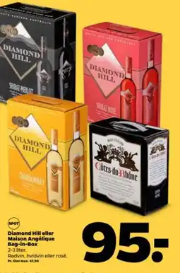 Netto Diamond Hill eller Maison Angélique Bag-in-Box tilbud