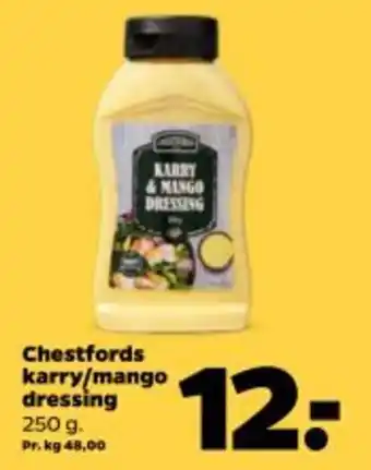 Netto Chestfords karry/mango dressing tilbud