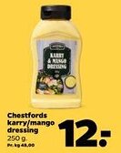 Netto Chestfords karry/mango dressing tilbud