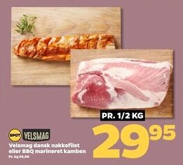 Netto VELSMAG dansk nakkefilet eller BBQ marineret kamben tilbud