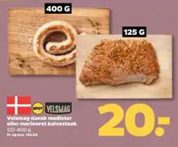 Netto VELSMAG dansk medister eller marineret kalvesteak tilbud