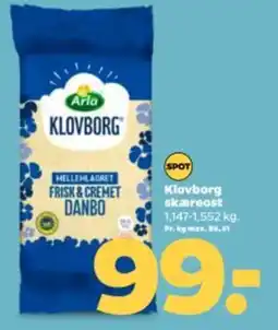 Netto ARLA Klovborg skæreost tilbud