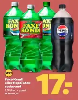 Netto FAXE KONDI eller PEPSI Max sodavand tilbud