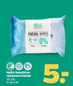 Netto HELLO sensitive renseservietter tilbud