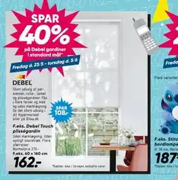 Bilka Spar 40% på Debel gardiner i standard mål tilbud