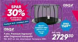 Bilka Premium Inground eller Onground trampolin tilbud