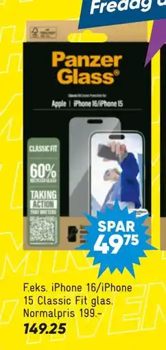Bilka iPhone 16/iPhone 15 Classic Fit glas tilbud