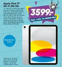 Bilka Apple iPad 11” Wi-Fi 256 GB tilbud