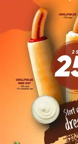 Bilka GRILLPØLSE MED OST tilbud
