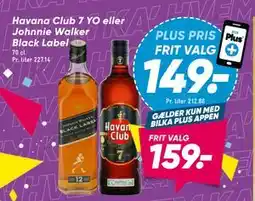 Bilka Havana Club 7 YO eller Johnnie Walker Black Label tilbud