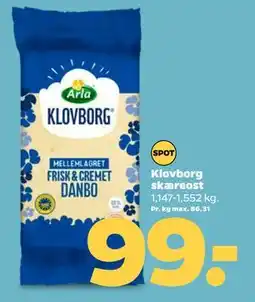 Netto Klovborg skæreost tilbud