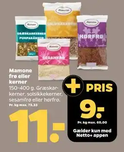 Netto Mamone frø eller kerner tilbud