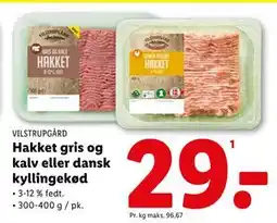 Lidl Hakket gris og kalv eller dansk kyllingekød tilbud