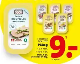 Lidl Pålæg tilbud
