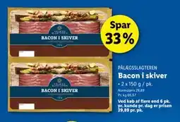 Lidl Bacon i skiver tilbud