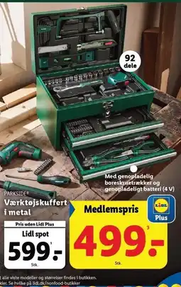 Lidl Værktøjskuffert i metal tilbud