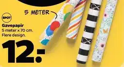 Netto Gavepapir 5 mter x 70 cm tilbud