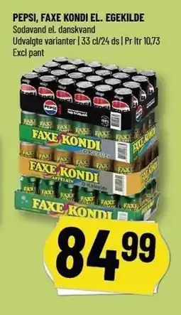 Løvbjerg PEPSI, FAXE KONDI EL. EGEKILDE tilbud