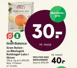 SPAR Grøn Balance Økologisk Koldrøget Laks i Skiver tilbud