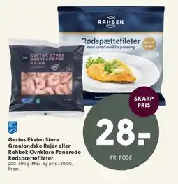 SPAR Rahbek Ovnklare Panerede Rødspættefileter tilbud