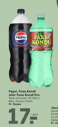 SPAR Pepsi, Faxe Kondi eller Faxe Kondi Pro tilbud