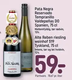 REMA 1000 Alte Reben riesling weinhof 519 Tyskland, 75 cl tilbud