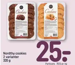 REMA 1000 Nordthy cookies 2 varianter 320 g tilbud