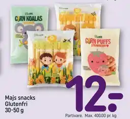 REMA 1000 Majs snacks Glutenfri 30-50 g tilbud