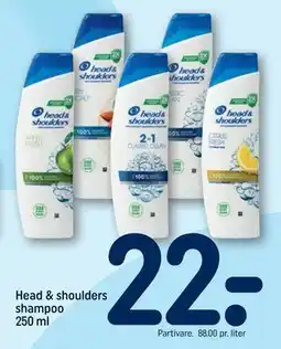 REMA 1000 Head & shoulders shampoo 250 ml tilbud