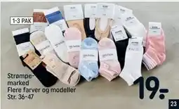 REMA 1000 Strømpemarked Flere farver og modeller Str. 36-47 tilbud