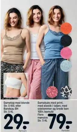 REMA 1000 Dametop med blonde Str. S-XXL eller Bandeau BH Str. S-XL tilbud