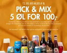 MENY PICK & MIX 5 ØL FOR 100 tilbud
