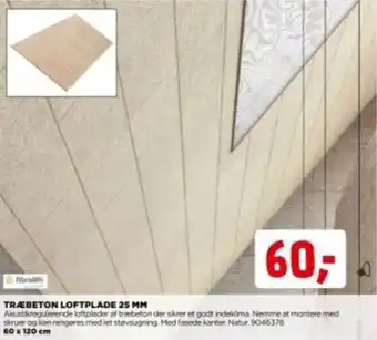 jem & fix TRÆBETON LOFTPLADE 25 MM tilbud