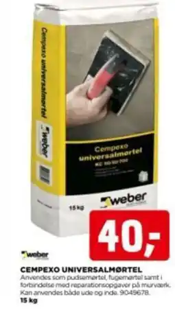 jem & fix CEMPEXO UNIVERSALMØRTEL tilbud
