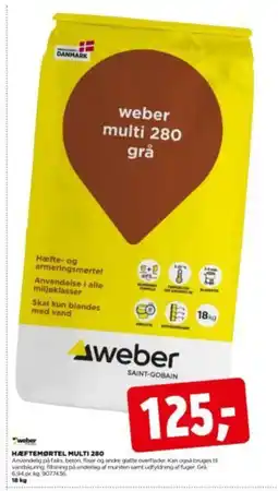 jem & fix HÆFTEMØRTEL MULTI 280 tilbud