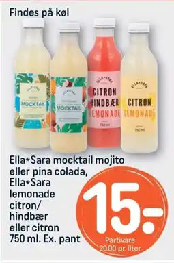 ELLA SARA mocktail mojito eller pina colada, ella⭑sara lemonade citron/ hindbær eller citron