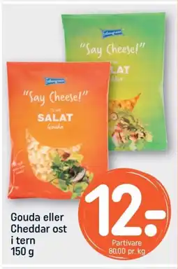 REMA 1000 Gouda eller Cheddar ost i tern tilbud