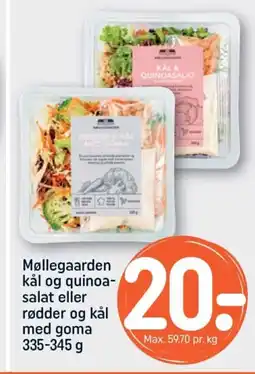 REMA 1000 Møllegaarden kål og quinoa- salat eller rødder og kål med goma tilbud